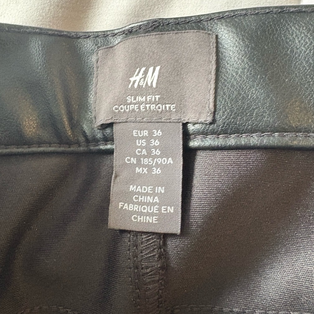 H&M Faux Leather Pants